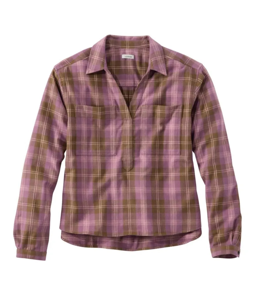 Women's Scotch Plaid Shirt Y-Neck