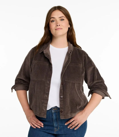 Women's Comfort Corduroy Cropped Shirt