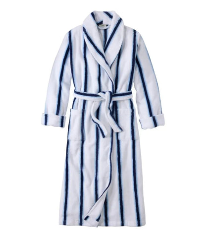 Women's Soft Plush Terry Robe, Stripe