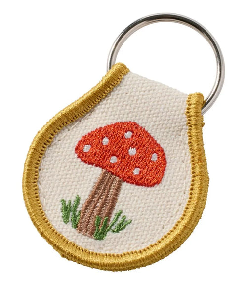 Embroidered Patch Charm, Mushroom